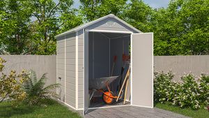 Casetta Box da Giardino in Plastica 190x192x226 cm Grigio