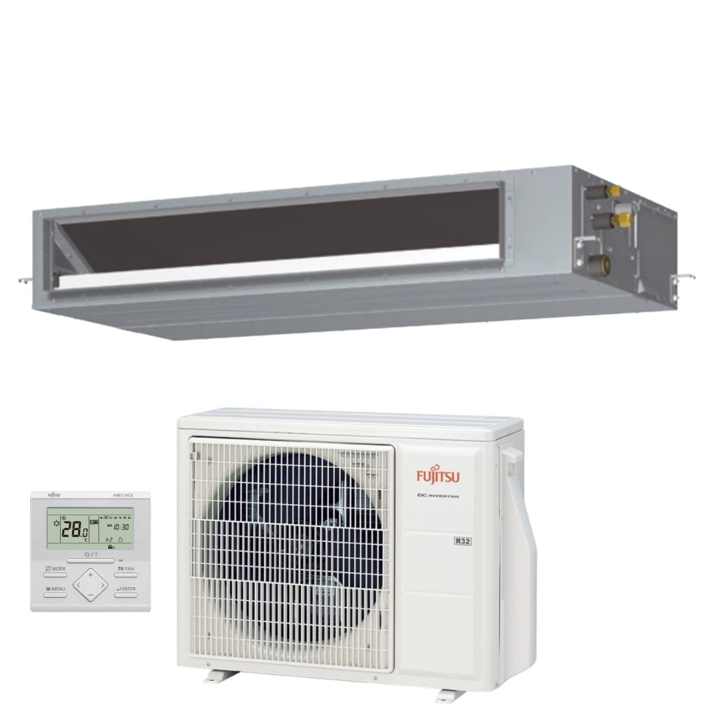 Climatizzatore Condizionatore Fujitsu Canalizzato Canalizzabile serie KM ECO 30000 Btu ARXH30KMTAP R-32 3NGF89880 con Filocomando Incluso