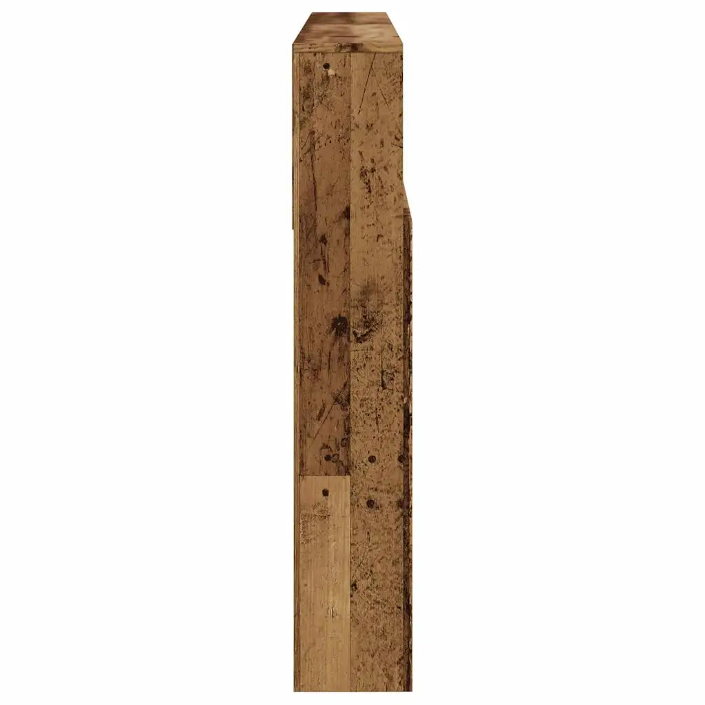 Testiera con Contenitore-Testiera con Ripiani Legno 160x19x103,5 cm in Truciolato