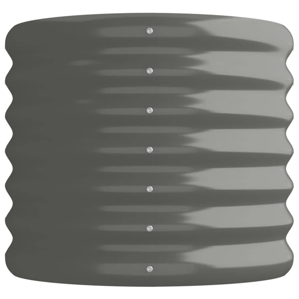 Fioriera rialzata per piante e fiori adatta per terrazze e giardini acciaio verniciato a polvere 114 x 40 x 36 cm grigio 02_0039570