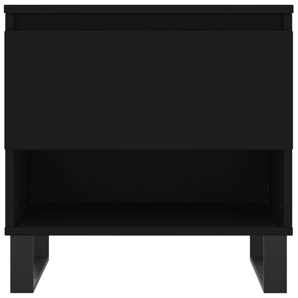 2 pz Tavolini da salotto | Tavolino da caff¨¨ | Tavolino da Soggiorno Neri 50x46x50 cm in Legno Multistrato