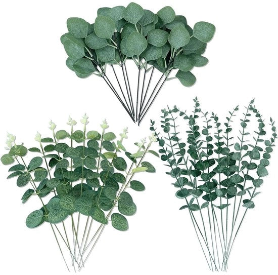 Set di Tappeti di Eucalipto Artificiale - Decorazione - Set da 30 - Verde - Plastica