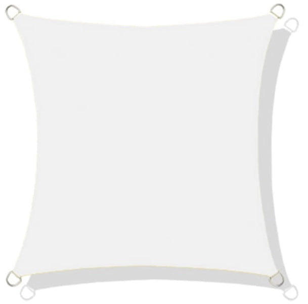AIO FACTORY Vela ombreggiante 3x3 m Impermeabile Vela parasole da giardino bianca