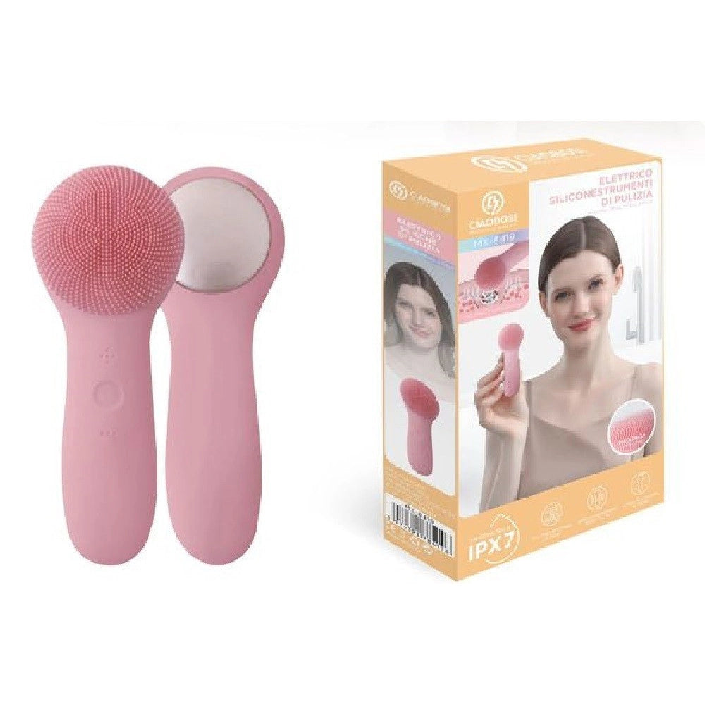 Trade Shop - Spazzola Pulizia Viso Elettrica Facciale Detergente Massaggio Silicone Mx-8419 -