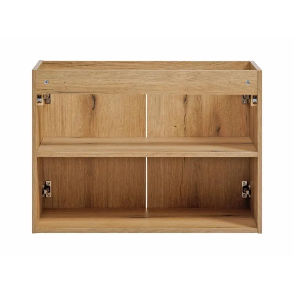 Mobile sottolavabo VANO - 2 porte - Colore quercia - L80 × P57 × H39 cm - Da appendere