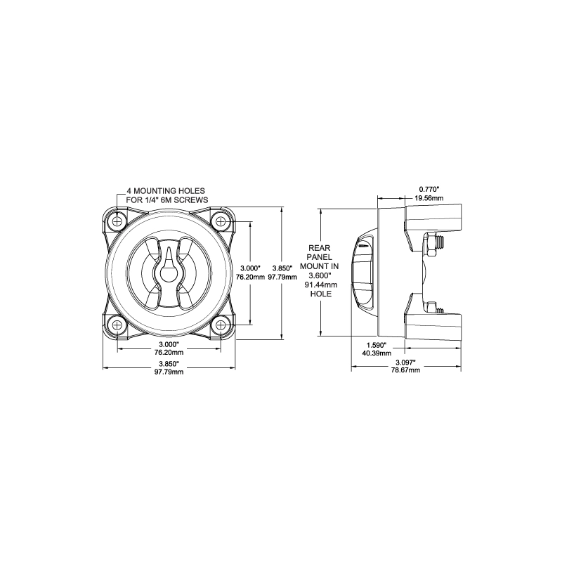DEVIATORE 0-1-2-BOTH SERIE E BATTERY SWITCHES 0-1-2-BOTH SERIES E