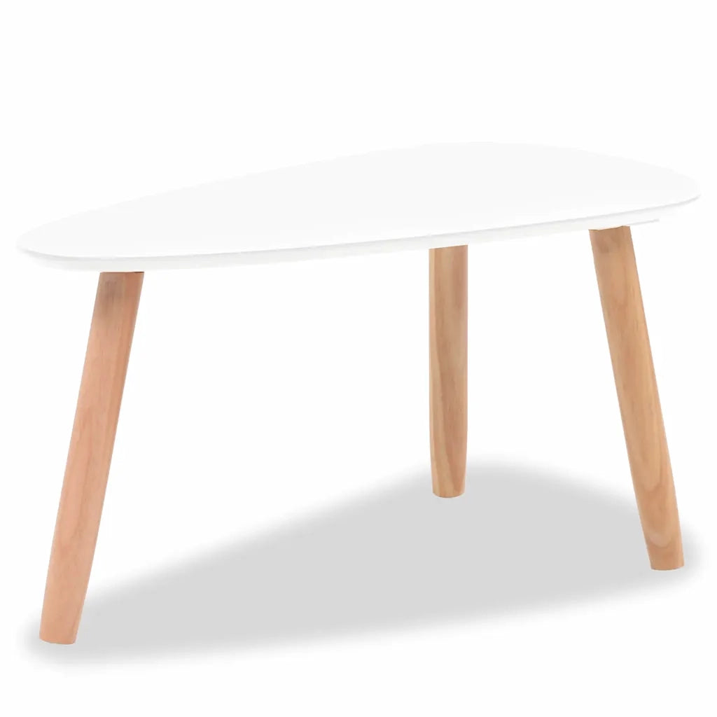 Set Tavolini Salotto 2pz in Legno Massello Massello Pino Bianco 244731