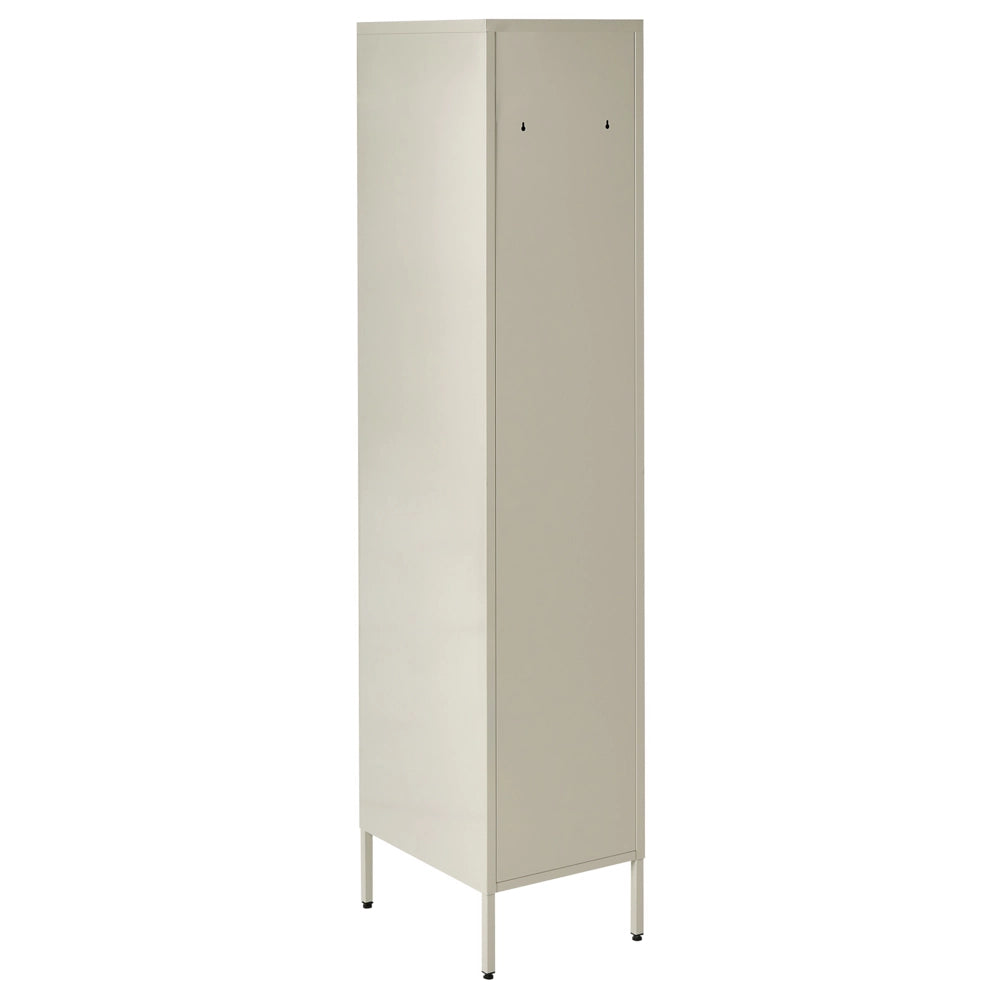 Armadio metallico Armadietto metallico beige chiaro con 5 ripiani e barra moderna per ufficio domestico