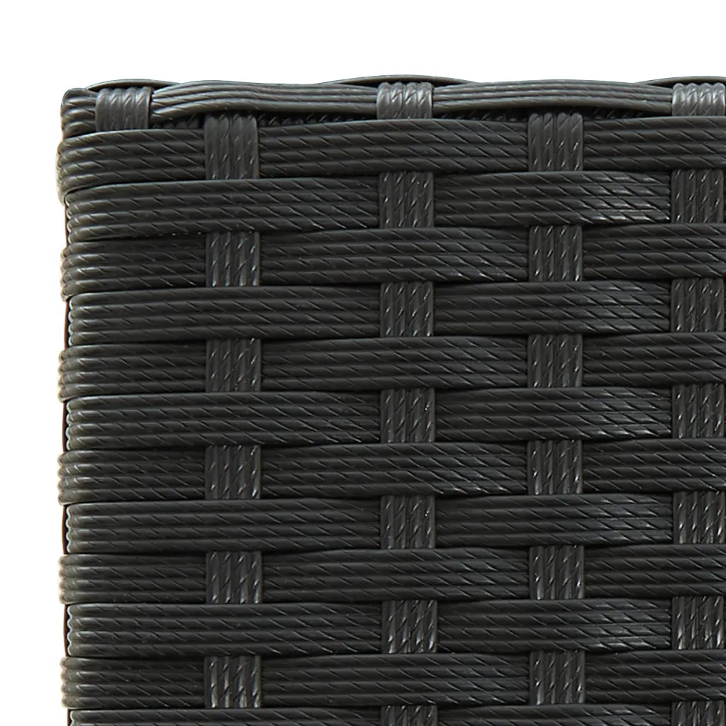Sgabelli da Bar 4 pz in Polyrattan Nero