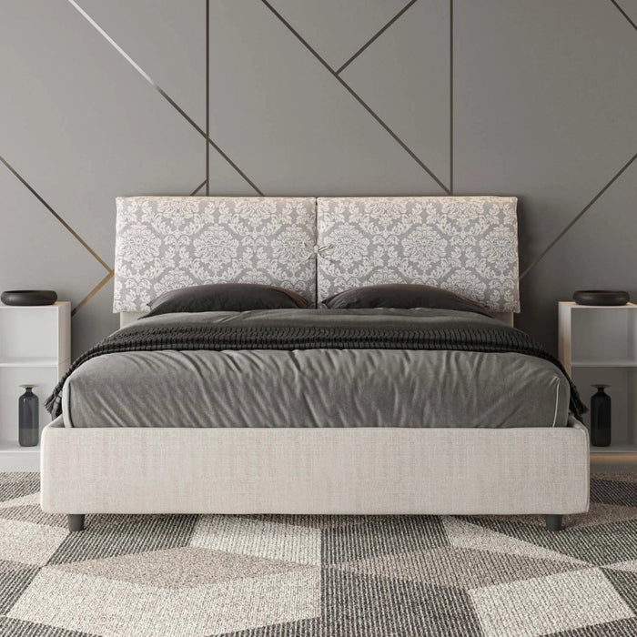 Letto Matrimoniale 160x200 cm con Rete e Contenitore Mados Giada Agata