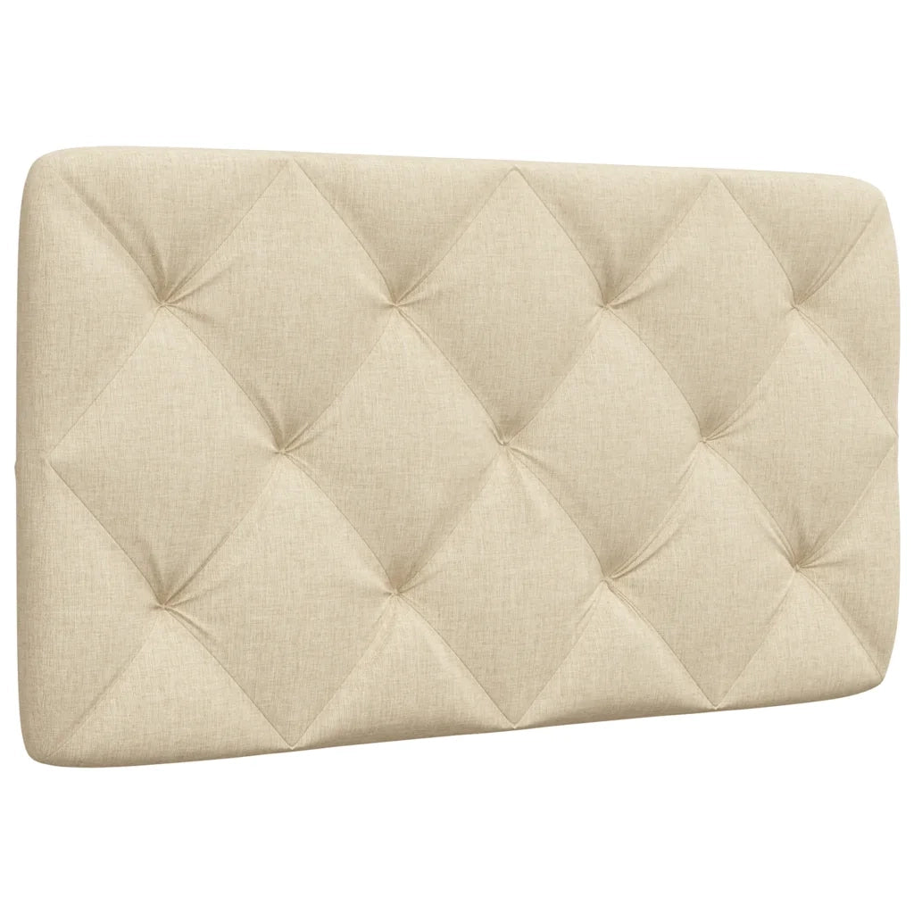 Coussin de tête de lit crème 90 cm tissu