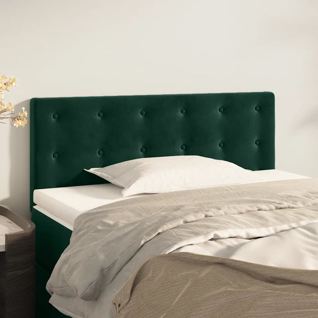 Testiera | Testata Verde scuro 90x5x78/88 cm in Velluto