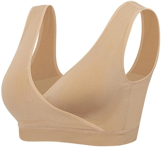 Reggiseno per l'allattamento senza cuciture - 3 pezzi - Pannolli rimovibili - Fronte incrociato - Cintura elastica larga