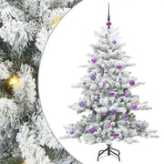 Albero di Natale | Decorazioni natalizie Artificiale con Rami Pieghevoli Bianco 150 cm