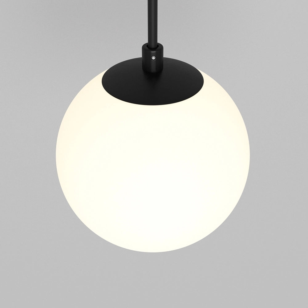Lampadario A Sospensione Moderno Luna Alluminio Nero Led Integrato 5W Fredda