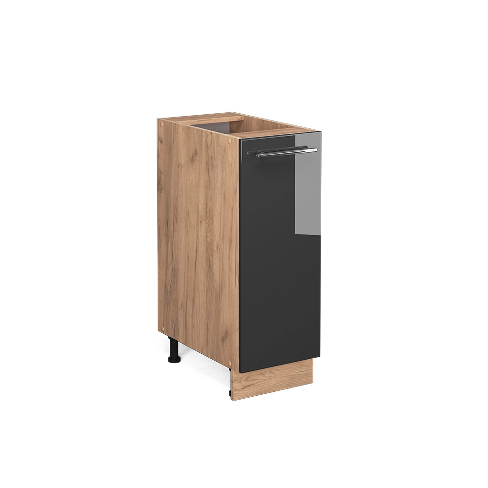 Vicco Armadio cucina dispensa alto Antracite lucido 30 cm senza piano di lavoro