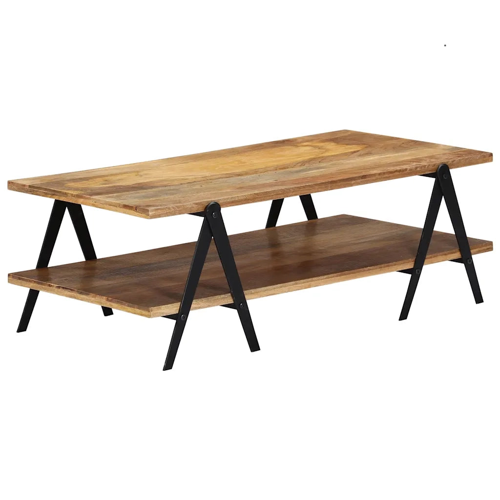 Tavolino da Salotto-Tavolino da soggiorno-Tavolo 115x60x40 cm in Legno Massello di Mango