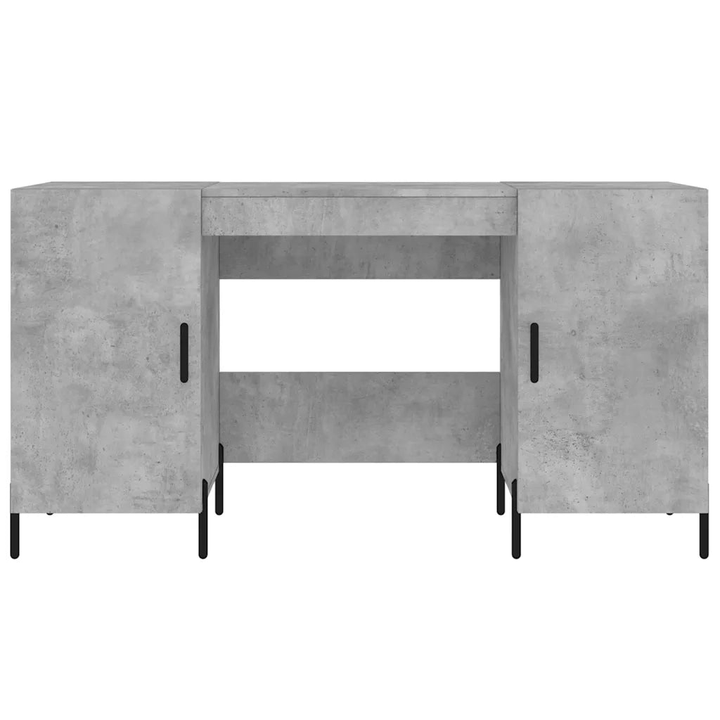 Scrivania Grigio Cemento 140x50x75 cm in Legno Multistrato 829560