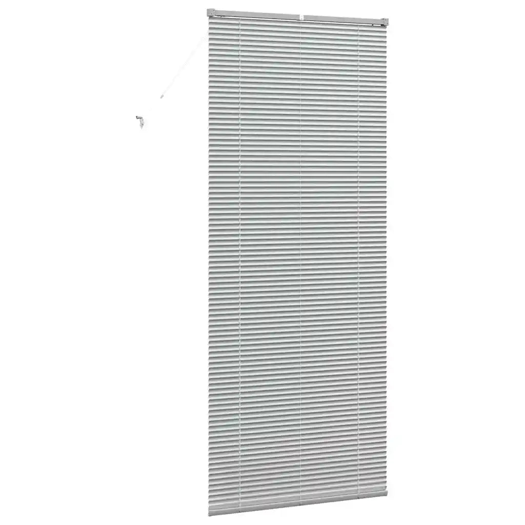 vidaXL Tenda per Finestra con tende Manuale Argento Alluminio