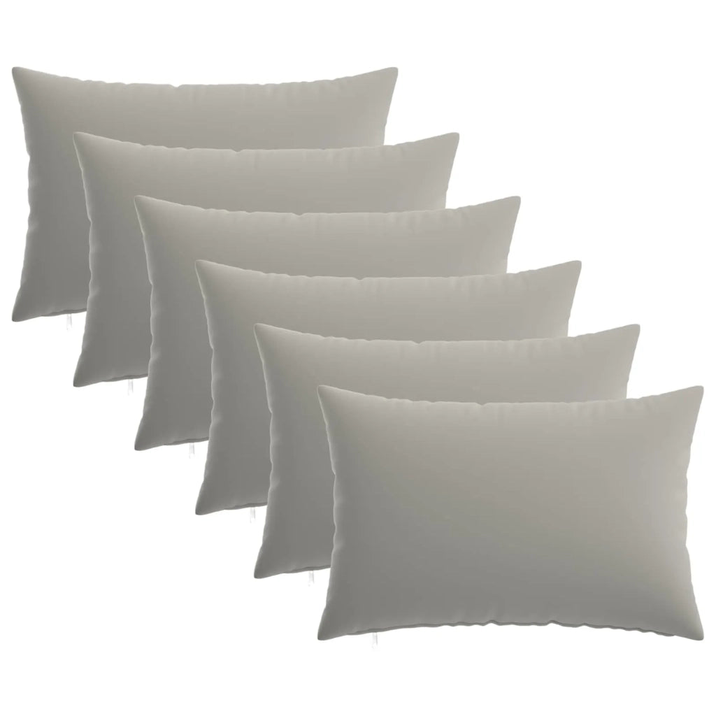 Federa 6 pcs HEERLEN Grigio 50 x 80 cm Poliestere 912046