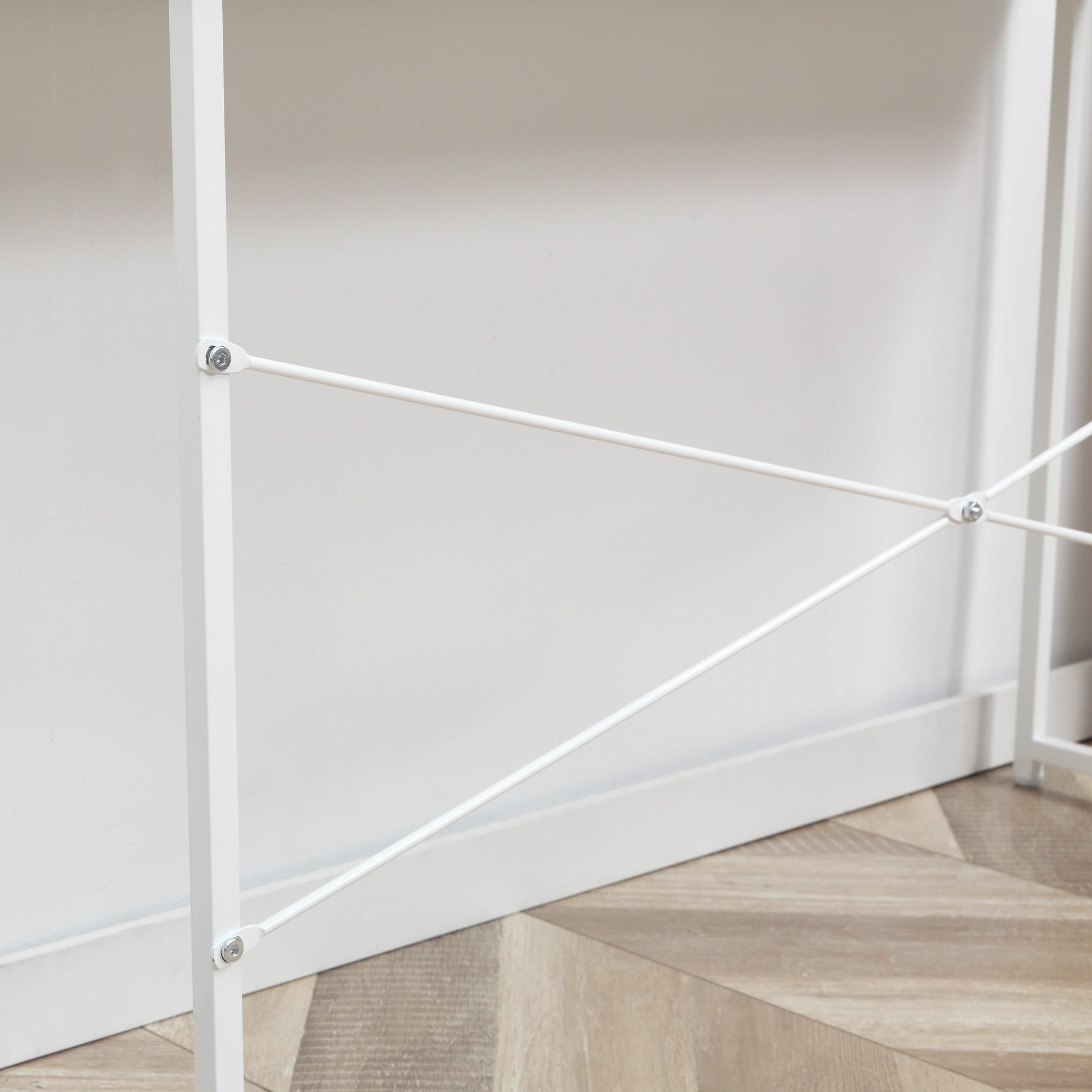 Consolle Moderna per Ingresso e Soggiorno 100x30x75 cm in Metallo Bianco