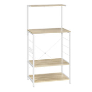 Scaffale portaoggetti 60x123x40 cm in legno ingegnerizzato bianco e rovere chiaro