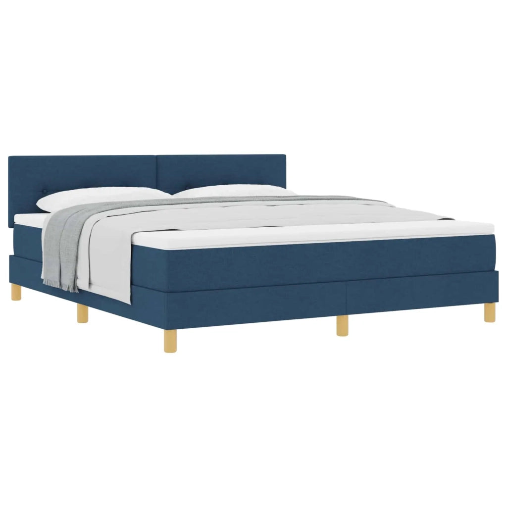 Letto a molle con cuscino con testiera Blu 180 x 200 cm Tessuto 3338943