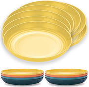 Set di 8 piatti da 23 cm, piatti leggeri e riciclabili, resistenti a shock, pasta e dumplings, contenitore, resistente a microonde, BPA libero, resistente a lavastoviglie