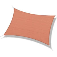 Tenda a Vela Rettangolare 4x6 m Resistente ai Raggi UV con Corda, in PE e Acciaio Inox, Rossa