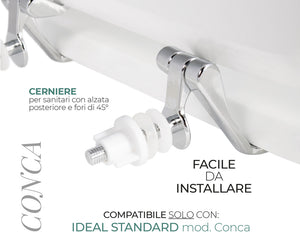 Sedile per WC modello CONCA - Misure 35,1x46,30 cm.