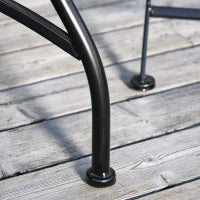 Set Tavolo e Sedie da Balcone 3 Pezzi, Set da Giardino Pieghevoli in Metallo con Maioliche Colorate, Multicolore