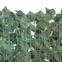 Edera Finta per Balconi in PE Anti-UV, Rotolo Siepe Artificiale con Foglie, 240x100cm, Verde Scuro