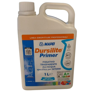 Dursilite primer fissativo base acqua trasparente per muri interni *** formato 1 lt, confezione 1