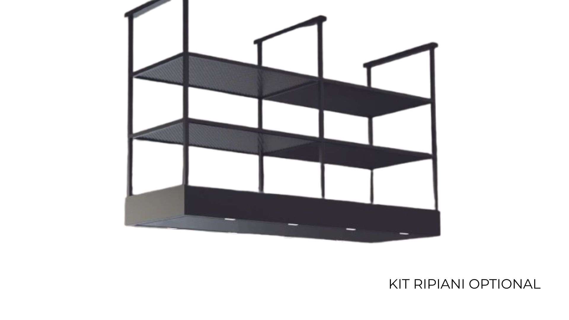 CAPPA MENSOLA ISOLA cm 116X54 - Nera - 900 m3/h