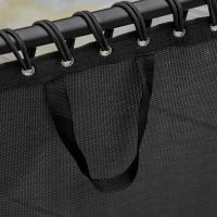 Lettino Prendisole in Acciaio e Tessuto Traspirante con Schienale Reclinabile, 189x58x30 cm, Nero