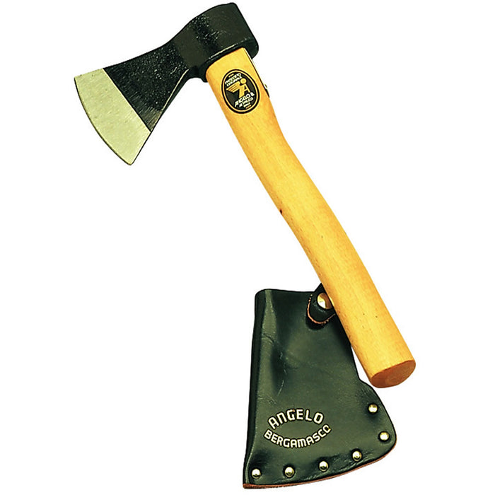 Picozzino con fodero in cuoio manicato in legno grammi 600