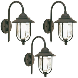 Applique grande modello porto pezzi 3 color ruggine cm 51