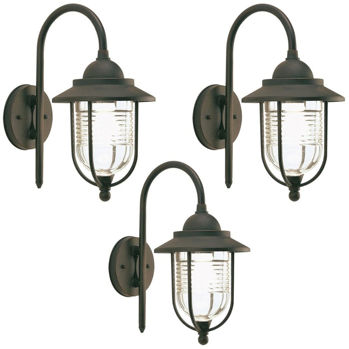 Applique grande modello porto pezzi 3 color ruggine cm 51