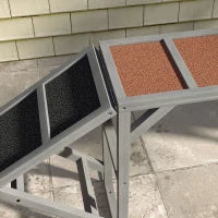 Rampa d'Agilità per Cane, Attrezzatura di Agilità per Cani, Barre di Sicurezza Superficie Antiscivolo, 325 x 55 x 69 cm Grigio