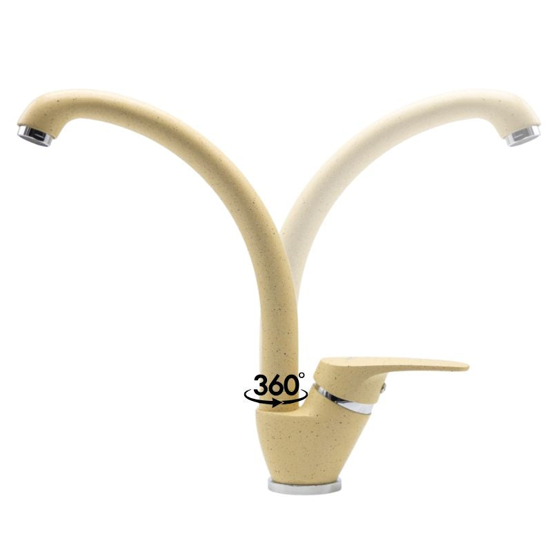 Ogomondo miscelatore oslo orientabile ottone colorato per lavello cucina *** finitura- avena 1, confezione 1