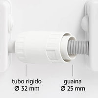 Raccordo faeg tubo guaina ip65 per impianti elettrici durevole *** diametro tubo 32 millimetri, diametro guaina 25 mi...