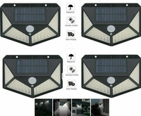 4pcs Lampada luce faretto faro esterno energia solare 114 LED sensore movimento