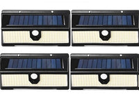 4pcs Lampada luce faretto faro esterno energia solare 190LED sensore movimento