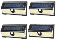 4pcs Lampada luce faretto faro esterno energia solare 190LED sensore movimento