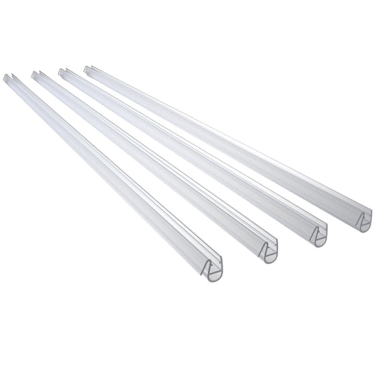 4 Pezzi Guarnizione Sottoporta per box doccia per vetro da 5-6 mm lungha 90 cm Tagliabile Coda PVC Morbido 12 mm Modello C