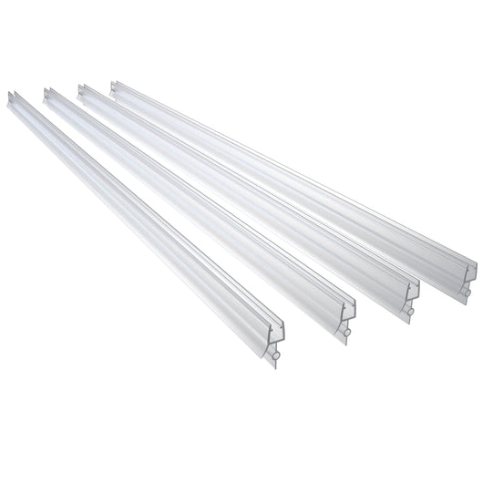 4 Pezzi Guarnizione Sottoporta per box doccia per vetro da 8 mm lungha 90 cm Tagliabile Coda PVC Morbido 18 mm Modello A