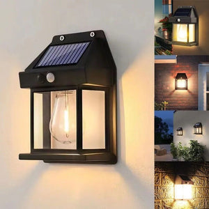 4pz Lampada luce faretto solare faro esterno sensore movimento luce calda BK-888