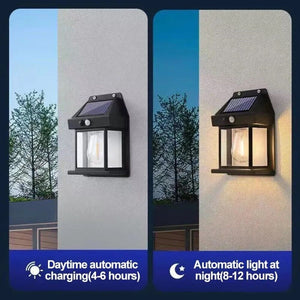 4pz Lampada luce faretto solare faro esterno sensore movimento luce calda BK-888