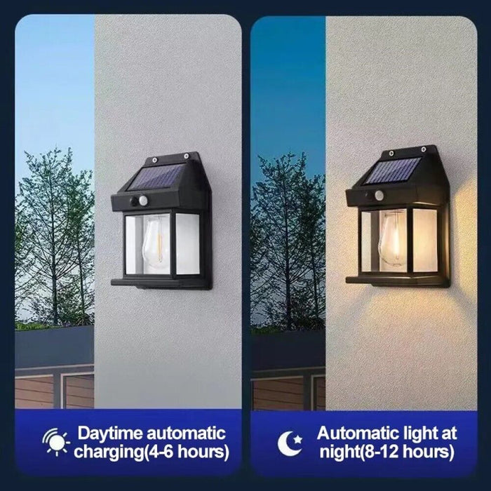 4pz Lampada luce faretto solare faro esterno sensore movimento luce calda BK-888