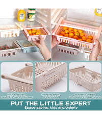 4pz Cassetto A Morsetti Per Frigorifero Facile Da Appendere Cestino Contenitore         